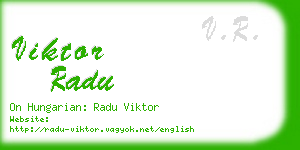 viktor radu business card